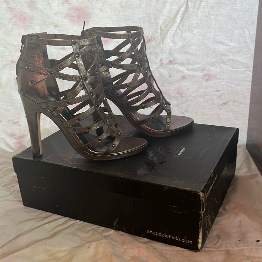Dolce Vita Strappy Metallic Heels